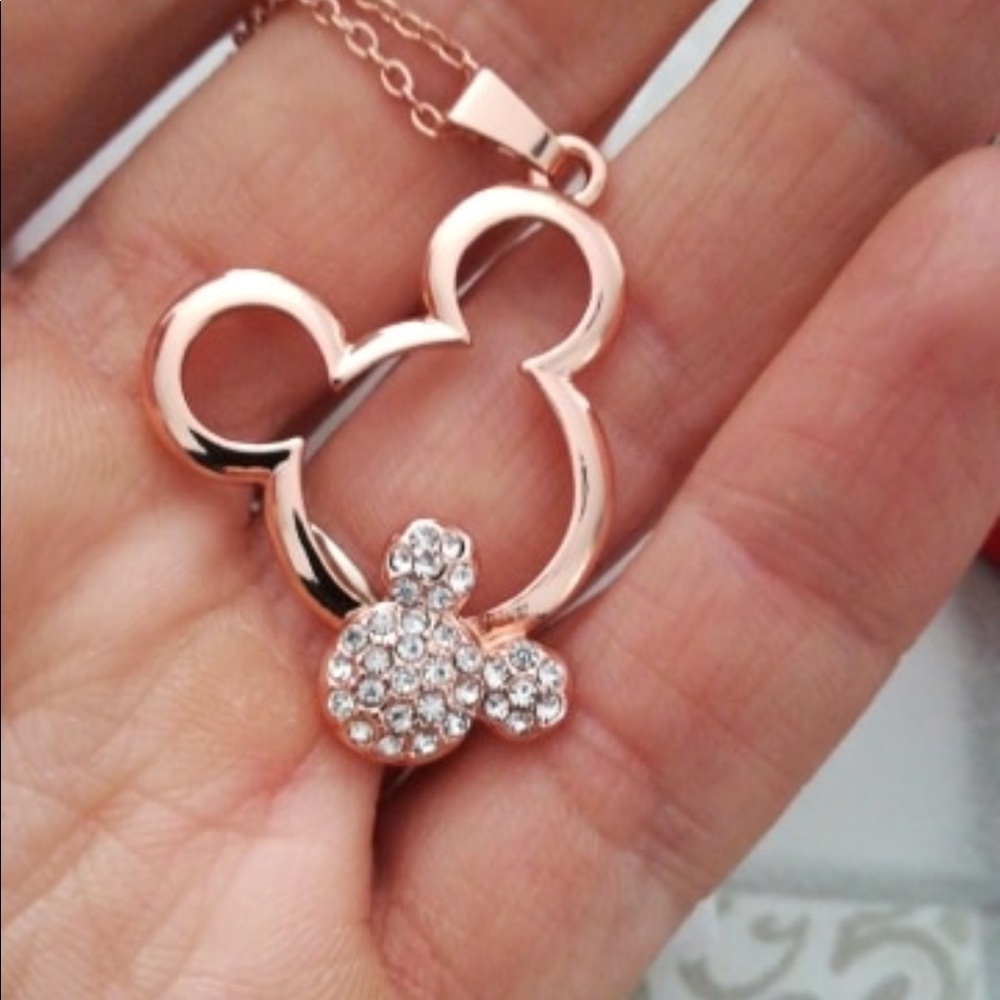 Brand New Mickey Mouse Rose Gold Necklace - Picture 6 of 7